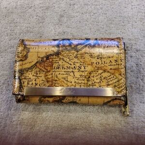 Patricia Nash Tan & Brown Europeon Map Wallet